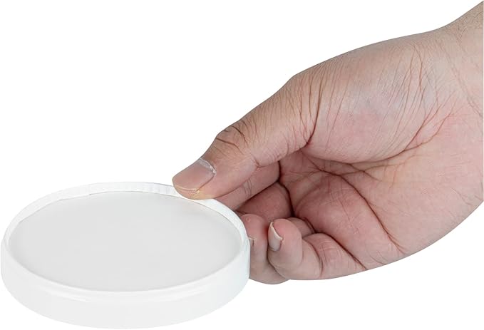 Restaurantware LIDS ONLY: Coppetta 3.82 x 0.63 Inch To Go Cup Lids 200 Durable Ice Cream Cup Lid - With Plastic Spoon For Hot &amp Cold Foods White Paper Disposable Lid For Dessert Cups