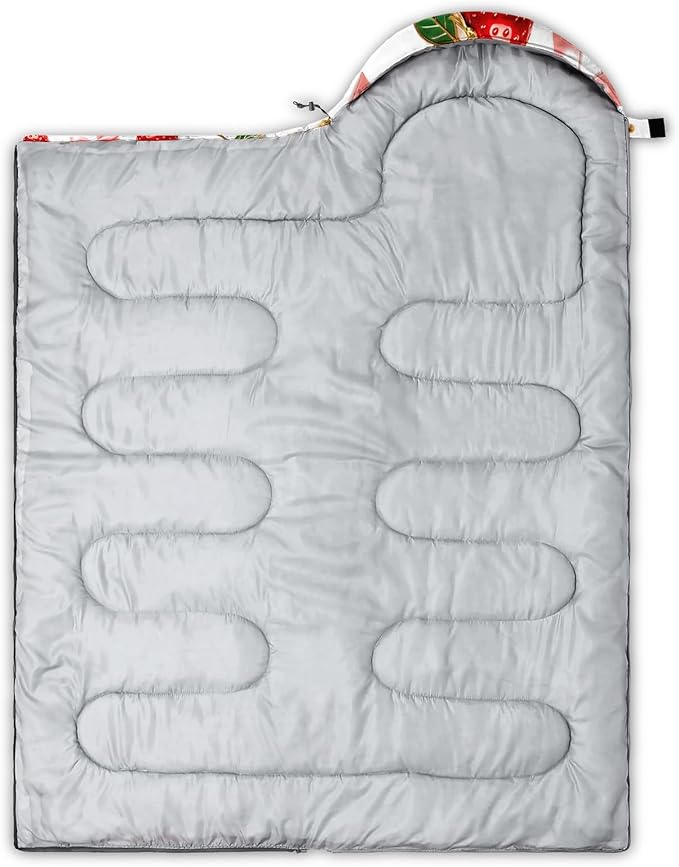 QOOMO Camping Sleeping Bags3 Season Warm &amp Cool WeatherLightweightWaterproof Sleeping Bags for Adults &amp KidsTravelingand OutdoorsCamping Gear Equipment