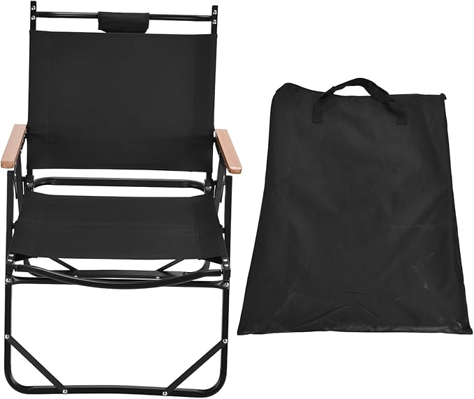 Portable Folding ChairBeach Chair Excellent Load Capacity Ergonomic Comfortable Camping Chair for Sports Garden Beach Fishing