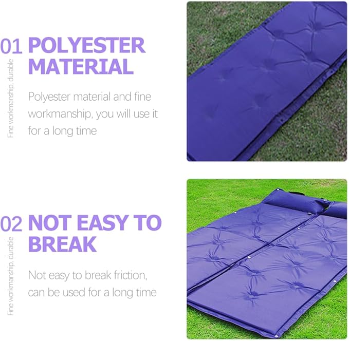 POPETPOP Automatic Inflatable Sleeping Pad Outdoor Camping Cushion for Travel Hiking Picnic Lightweight Durable Design Camping Supply for Backpacking Beach