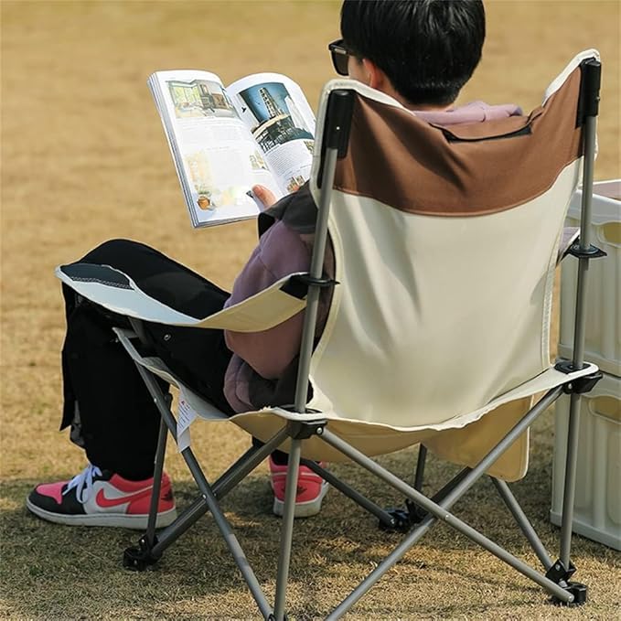 Outdoor Chair Folding Camping Chair Outdoor Camping Folding Chairs Deck Chair Portable Fishing Chair Beach Chair Lunch Break Backrest for Camping Hiking Camping Chair Foldable Chair