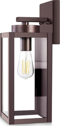 BesLowe Outdoor Wall Light Fixtures Exterior Waterproof Wall Lanterns Brown Porch Sconces Wall Mounted Lighting with E26 Sockets &amp Glass Shades Modern Wall Lamps for Patio Front Door Entryway