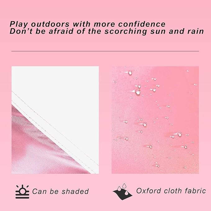Pop Up Tent Pink Instant Pop Up Tents for Camping for 3-4 Person Portable Easy Setup Oxford Cloth Fiberglass Poles for Camping Hiking