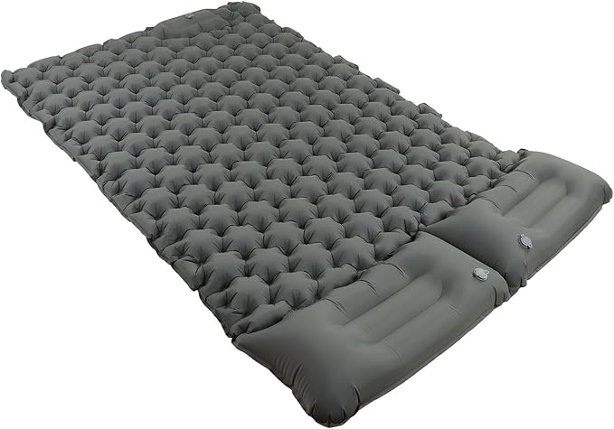 Camping Sleeping Pad Waterproof Nylon Ergonomic Support Foot Press 60S Inflating Mat - Quick Inflation Tear Material Ideal for Outdoor Adventures