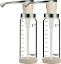 Syrup Dispenser 2 Pieces Waterproof Container 450ml Pump for Storage Kitchen Home Restaurant Dining Catering Daily Coffee Shop