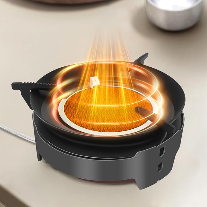 Camping Stove 3600W Portable Backpacking Stove with Piezo Ignition Fuel Canister Adapter Windproof Gas Stove for Camping Hiking Outdoor Cooking