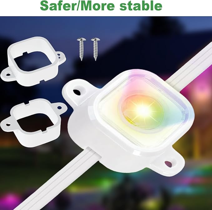 80 Pack Mounting Brackets for Govee H706/H706 Pro Permanent Outdoor Lights Light Clips Mounting Brackets Compatible with Govee H706A H706B H706C