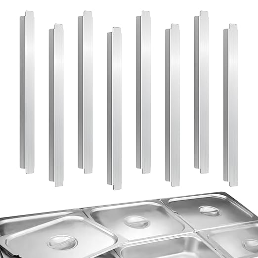 Stainless Steel Steam Table Rods Heavy-Duty Kitchen Buffet Divider Set Easy Wash Reusable Food Pan Organizer Commercial Catering Restaurant Cafeteria Banquet Wedding School Event Use