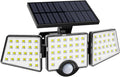 LE Solar Lights for Outside Solar Lights Outdoor with Motion Sensor WL4000 High Brightness 3 Adjustable Heads 270° Wide Lighting Angle IP65 Waterproof Wireless Wall Lamp for Yard Garage