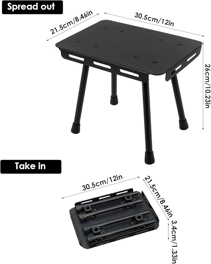 Portable Folding Table - Foldable Camping Table Sturdy Picnic Desk | Multi-Purpose Outdoor Utility Station Lightweight Setup for Beach Hiking Travel Backyard Adventure Dining Events