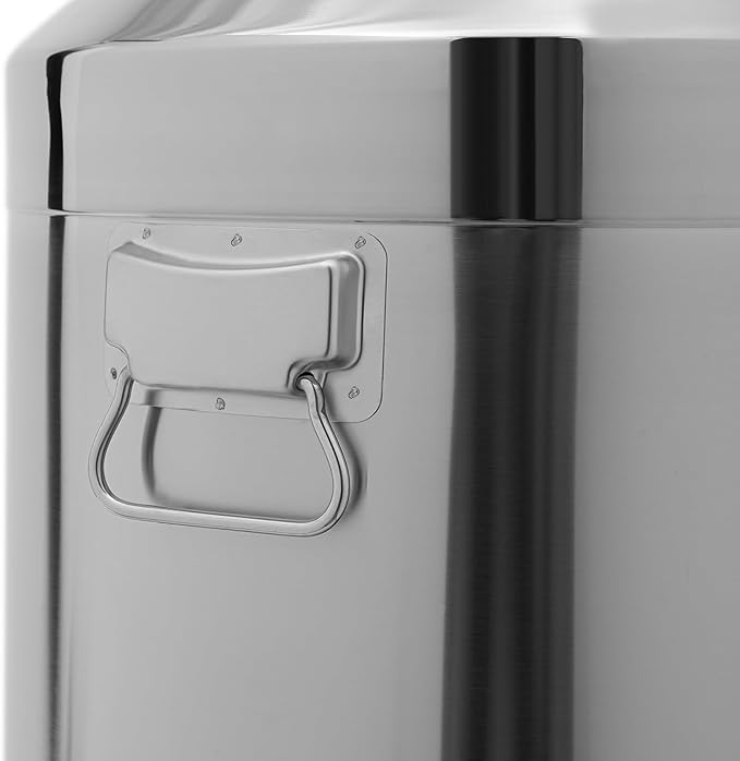 Stainless Steel Milk Can 88L/23.3Gal Storage Bucket Airtight Canister with Lid Wine Oil Beverage Storage Container for Kitchen Restaurant Party W15.8*H29.1in