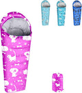 KidzAdventure Mummy Style 32 – 59F Kids Sleeping Bag with Pillow Sleeve 4 Season Lightweight and Backpacking Style Ideal for Camping Sleepover Boys Girls Youth and Toddlers