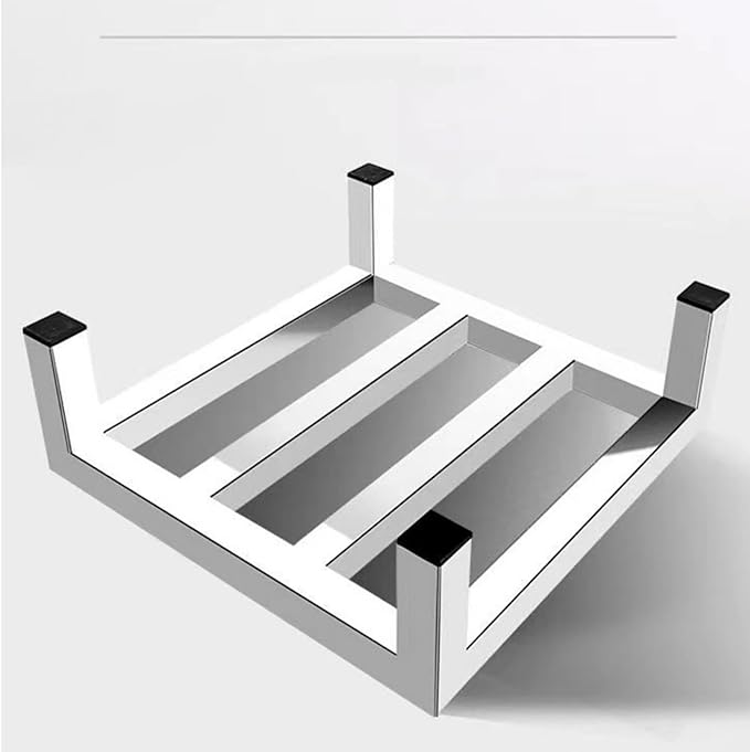 2 Pack Dunnage Rack 11.8 * 11.8 * 3.9 Inch Floor Stainless Steel Pallet Racks Commercial Food Floor Rack for Storage in Restaurants Kitchens Garages and Vehicles Hold Up 1000 lbs