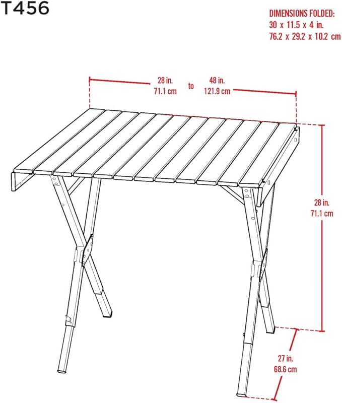 Rio Brands Compact Expandable Outdoor and Camping Aluminum Roll-Top Heat Dissipating Picnic Table Silver 2 in 1