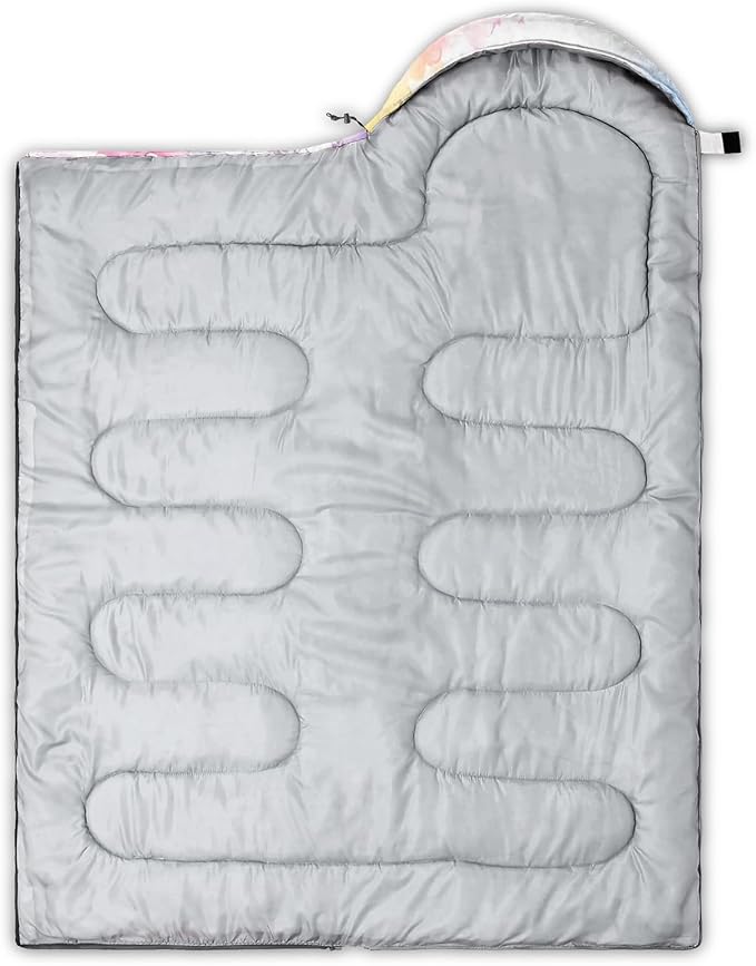 QOOMO Camping Sleeping Bags3 Season Warm &amp Cool WeatherLightweightWaterproof Sleeping Bags for Adults &amp KidsTravelingand OutdoorsCamping Gear Equipment