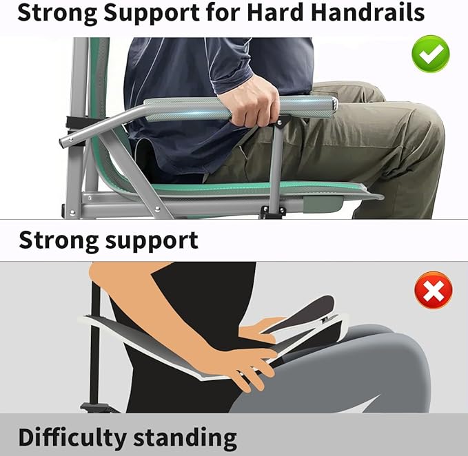 Oversized Camping Chair for Adults Heavy DutyHeavy Duty Lawn Chair with Side PocketsOutdoor Camping Fishing BeachHiking Foldable Camping Chair