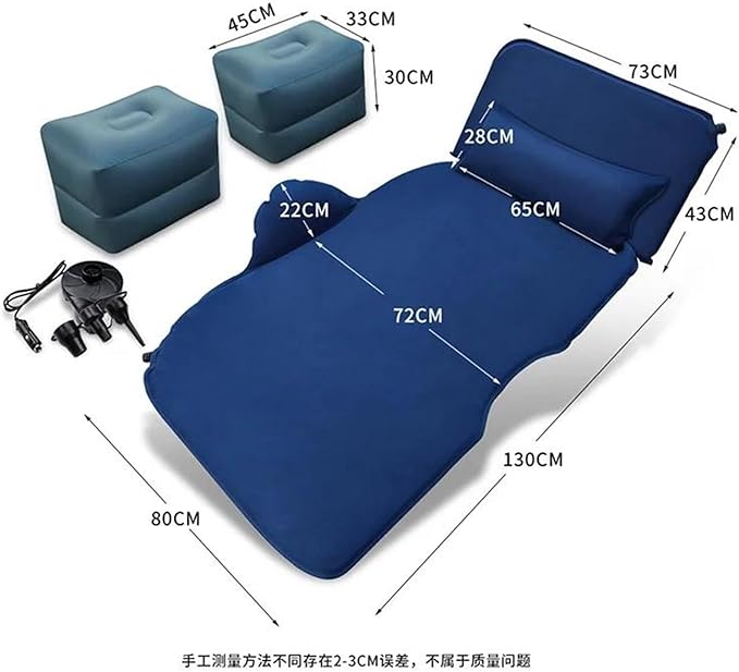 Car Inflatable Mattress Camping Inflatable Mattress Car Inflatable Backrest Portable Inflatable Mattress Outdoor Travel Inflatable Mattress (Brown)