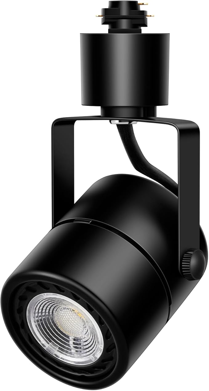 Track Lighting Heads 10W 4000K Cool White Dimmable Bright LED Track Lights Fixtures for Accent Retail Kitchen Artwork120V Linear Track Light H Type-CRI90+ 24° 1000lm - 20 Pack (Black)