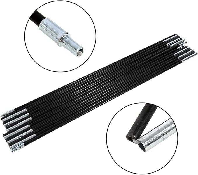 Fibreglass Tent Poles Replacement Camping Double Tent Poles Support Frames Kit 1 Sets Outdoor Camping Folding Fiber Glass Rod for Hiking