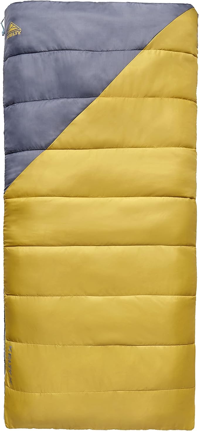 Kelty Campground Kit Sleeping Bag and Sleeping Pad Set &amp Combo Includes 40 Degree Fahrenheit Rectangular Sleeping Bag and Self-Inflating Sleeping Pad - Beginner Car Camping Kit