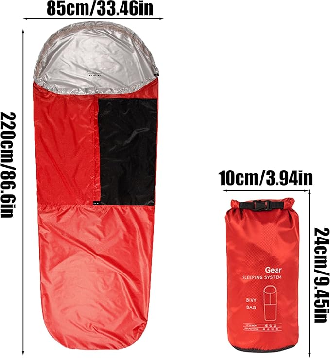 Sleeping Bag Sack Thermal Sleeping Bag Cover 220x80cm Outdoor Bedding Storage Durable Nylon Material with Water-Resistant Finish Backpacking Camping Gear Winter Hiking Survival Use for Adventure