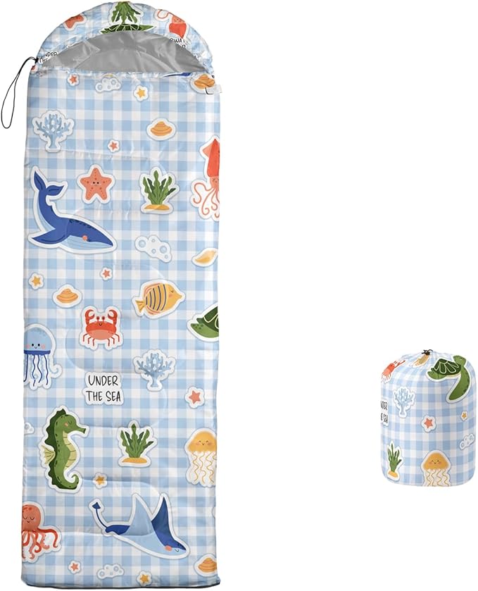 Sleeping Bags for Adults KidsBackpacking Camping Sleeping Bag for Girls Boys Lightweight Waterproof Cold/Warm Weather Sleeping Bag for All Season