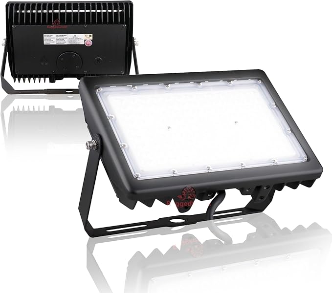 RuggedGrade 120W LED Flood Light - Kivo II CS Series - 17400 Lumens - Color Selectable 3000K/4000K/5000K - Flood Mount with Photocell - Outdoor LED Fixture - DLC 5.1 Premium