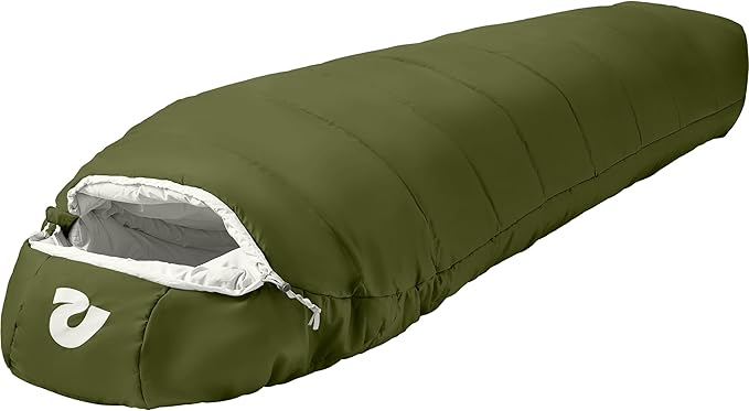 Retrospec Dream Mummy Sleeping Bag - 5 15 &amp 30°F Cold Weather Camping &amp Travel Essential Gear with Water - Resistant Shell &amp Synthetic Fill - Zippered Pocket &amp Stuff Sack