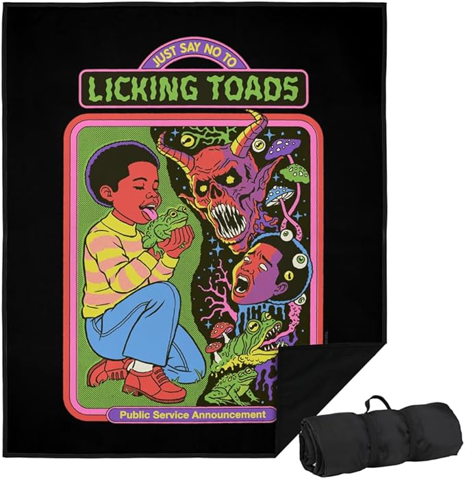 LOGOVISION Steven Rhodes Licking Toads Outdoor Blanket for Picnic Beach Camping Park Tailgate 50x60