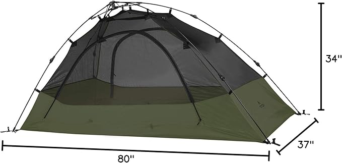 Teton Sports Vista Quick Tent Dome Camping and Backpacking Tent Easy Instant Setup Clip-On Rainfly Included
