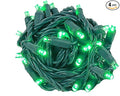 Novelty Lights Coaxial 4 Pack 25 Feet 50 Green LED Christmas String Commercial Grade Green Wire Waterproof Connections Modular Product Line Connect 43 Sets
