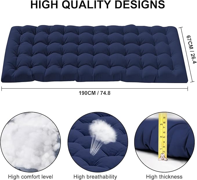 Camping Cot 450LBS(Max Load) Portable Folding Outdoor Bed with Carry Bag for Adults Kids Heavy Duty Cot for Traveling Gear Supplier Office Nap Beach Vocation and Home Lounging (Blue)