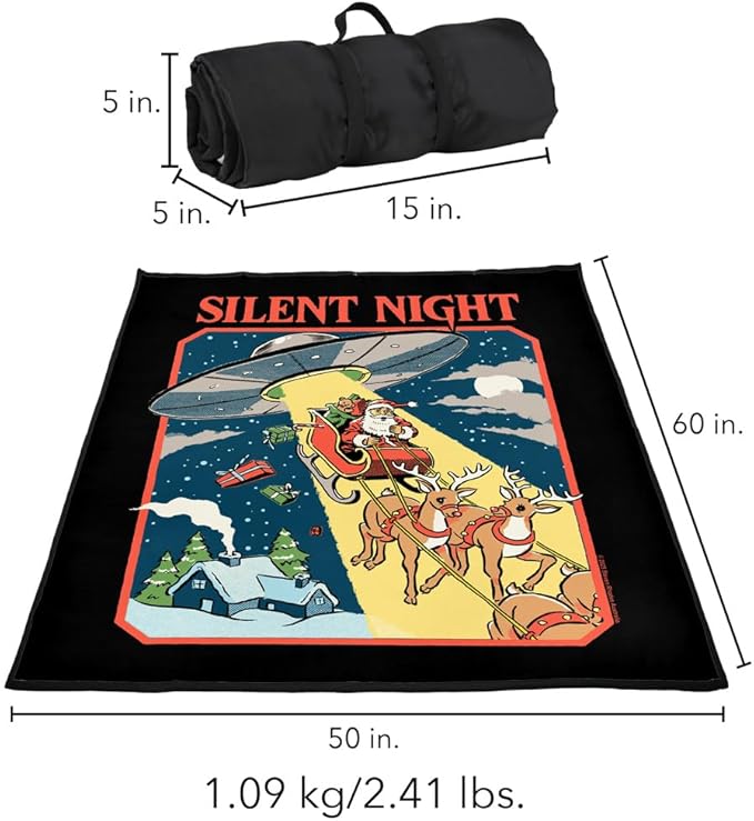 LOGOVISION Steven Rhodes Silent Night Outdoor Blanket for Picnic Beach Camping Park Tailgate 50x60