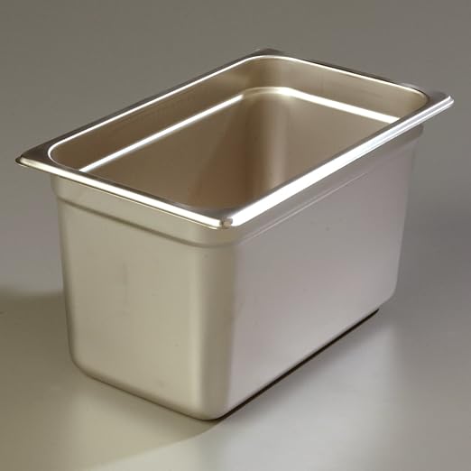 Carlisle FoodService Products Durapan Stainless Steel Pan 1/4 Size Hotel Pan for Catering Buffets Restaurants Stainless Steel 6 Inches Deep Silver (Pack of 6)