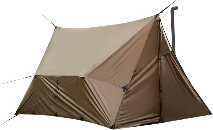 OneTigris ROCDOMUS Hot Tent with Stove Jack 3000mm Waterproof Versatile Lightweight Hammock Tent for Camping Hiking Backpacking Bushcraft Car Trips