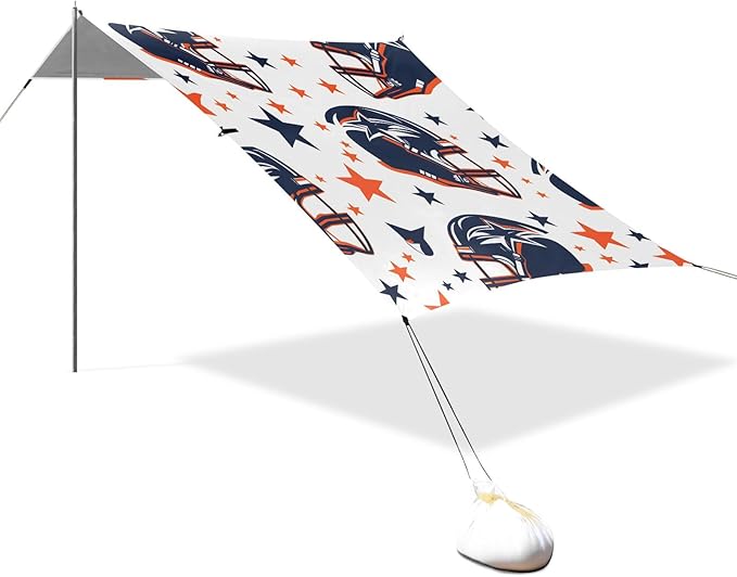 Rugby Pattern (10) Camping Sun Shelter Beach Tent Portable Beach Sun Shade Outdoor Canopy for Camping Trips Fishing Picnic