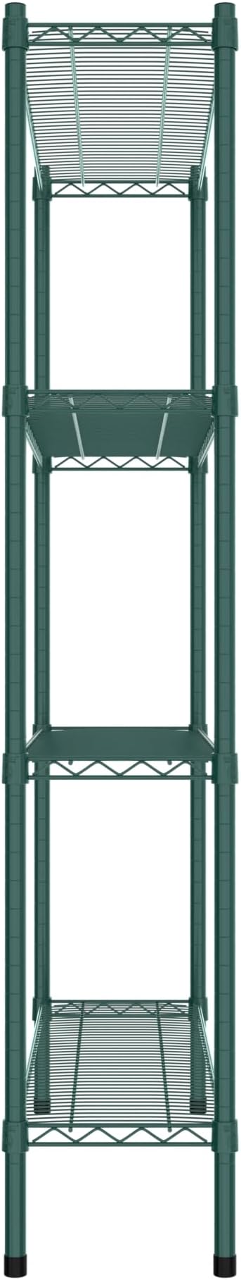Commercial NSF Listed Green Epoxy Stationary Wire Shelving Kit 12 x 42 x 64 with 4 Shelves Perfect for Warehouse Walk-in Refrigerator Freezer Grocery Store Restaurant Dishroom