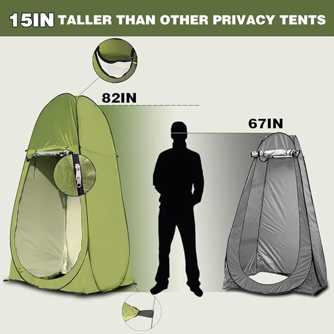Premium Pop-Up Privacy Tent for Outdoor Showering Changing and Personal Use – Lightweight Quick Setup Compact Foldable Design