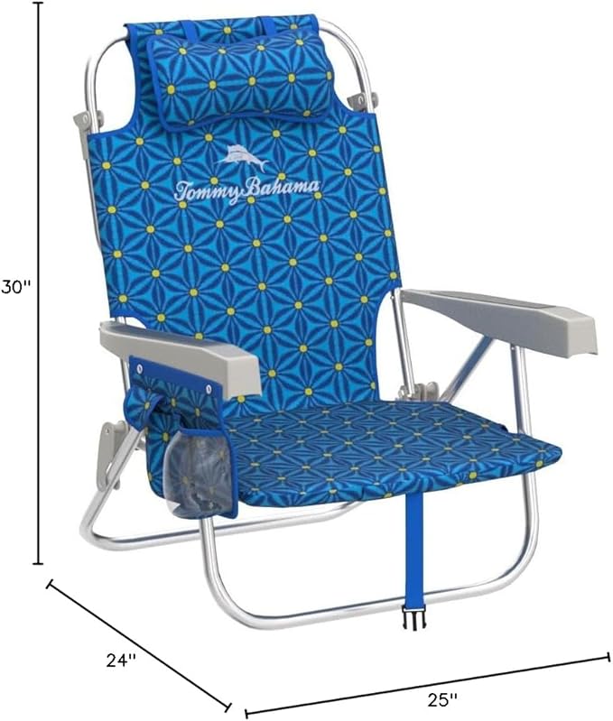 Tommy Bahama 2020 Backpack Cooler Chair with Storage Pouch and Towel Bar