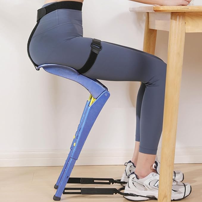Generic Adjustable Chairless Wearable Invisible ChairInvisible Chair Wearable Exoskeleton Human Wearable Seat Camping Folding Stool Withstands 150kg Black