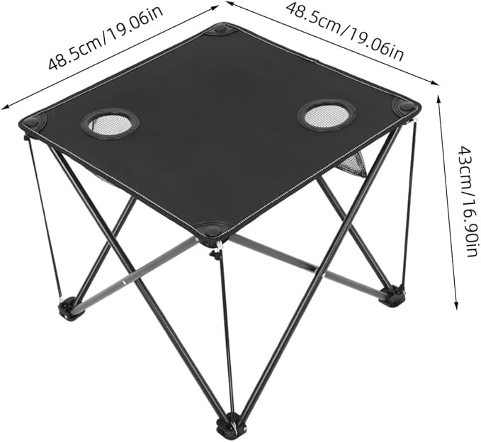 1pc Camping Table Picnic Table Cup Holders Portable Outdoor Folding for Camping Beach BBQ and Events