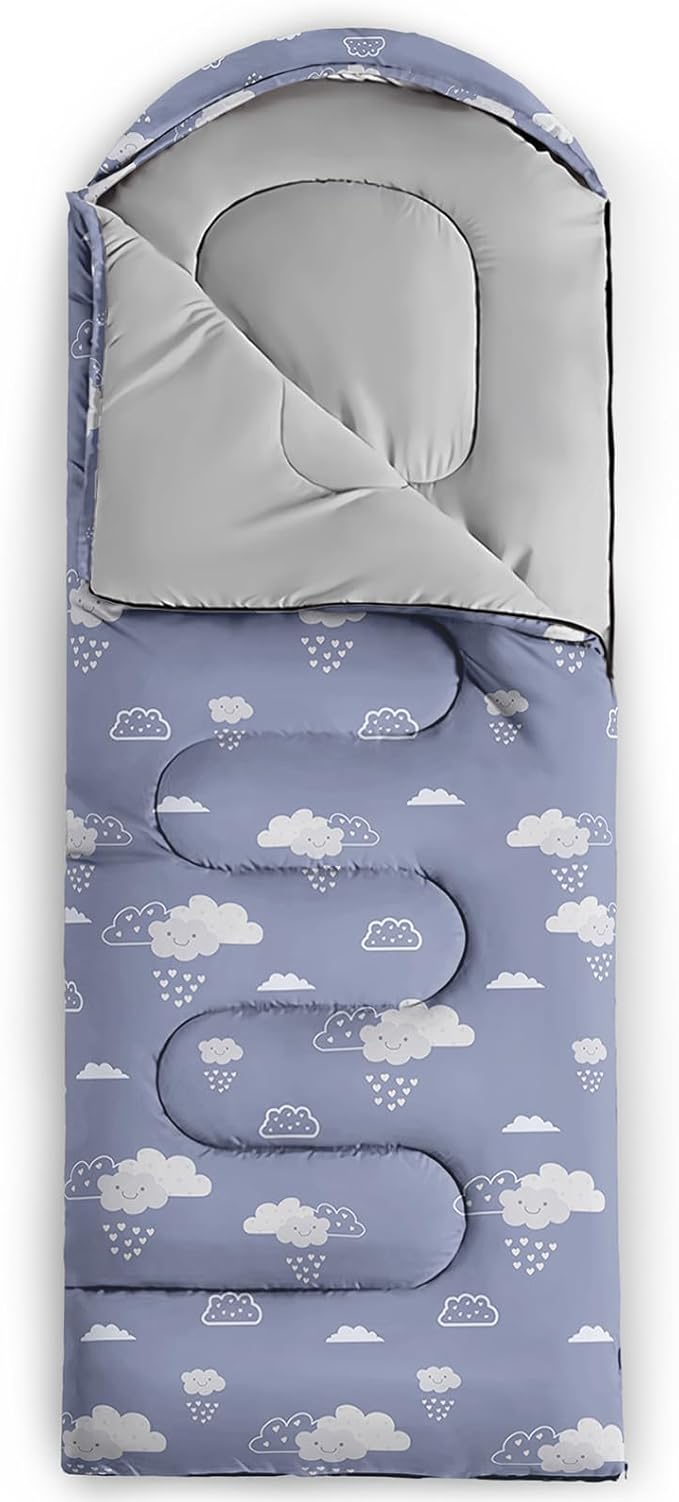 QOOMO Camping Sleeping Bags3 Season Warm &amp Cool WeatherLightweightWaterproof Sleeping Bags for Adults &amp KidsTravelingand OutdoorsCamping Gear Equipment