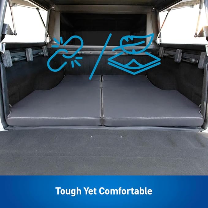 Custom Fit Neoprene Mattress Compatible with Jeep Gladiator JT (2020-2026) – 2-Piece Set Water Resistant Durable Easy Install Camping &amp Overlanding Comfort