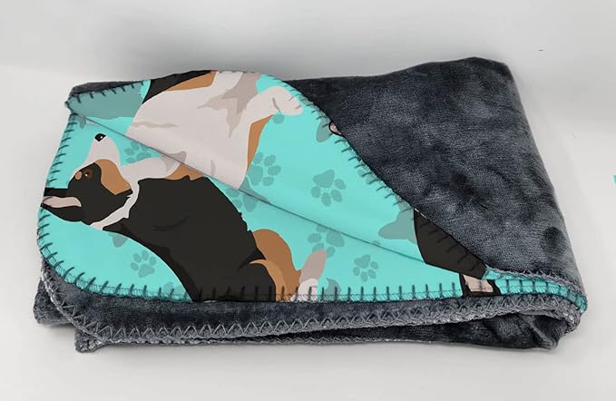Caroline's Treasures MLM1026TBLT Tricolor Cardigan Corgi Soft Travel Blanket with Bag Airplane Blanket Indoor Outdoor Camping Blanket for Traveling Picnics Beach Trips Concerts