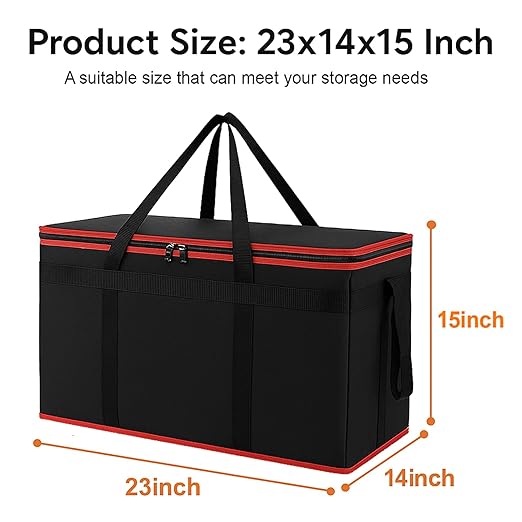Bodaon 10-Pack Insulated Food Delivery Bag XXXL Catering/Pizza Cooler Bags Rideshare Delivery Bag Thermal Cold/Hot Styrofoam Carrier for Car/Travel/Shopping/Doordash Warmer/Frozen