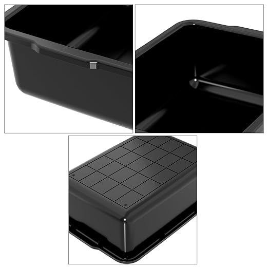 4 Pack 32 L Commercial Bus Tubs Large Plastic Bus Box Black
