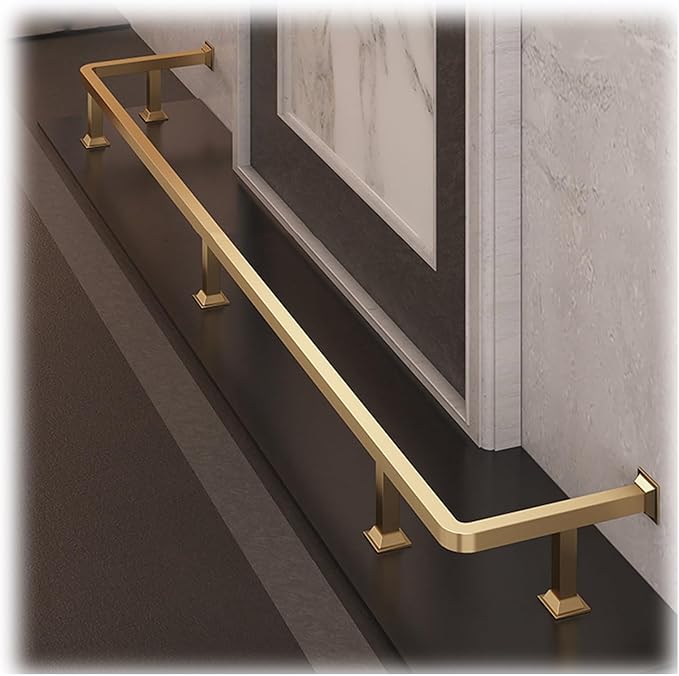 Stainless Steel Wall-Mounted Foot Rail - 170cm Bar Counter with Internal Connector &amp End Caps - Ideal for Kitchen Balcony Pub Restaurant - Durable &amp Stylish