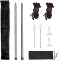 GEEWAY Tarp Poles for Camping 2 Pcs 77 Inch Heavy Duty Telescoping Tent Pole Aluminum Adjustable Tent Poles for Outdoor Activity Wilderness Adventure and RV Travel (Grey)