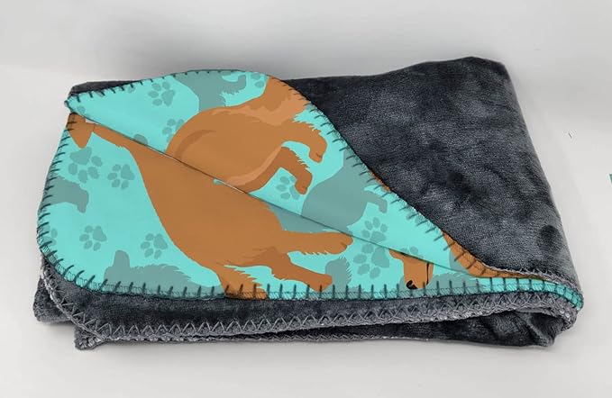 Caroline's Treasures MLM1052TBLT Golden Retriever Soft Travel Blanket with Bag Airplane Blanket Indoor Outdoor Camping Blanket for Traveling Picnics Beach Trips Concerts
