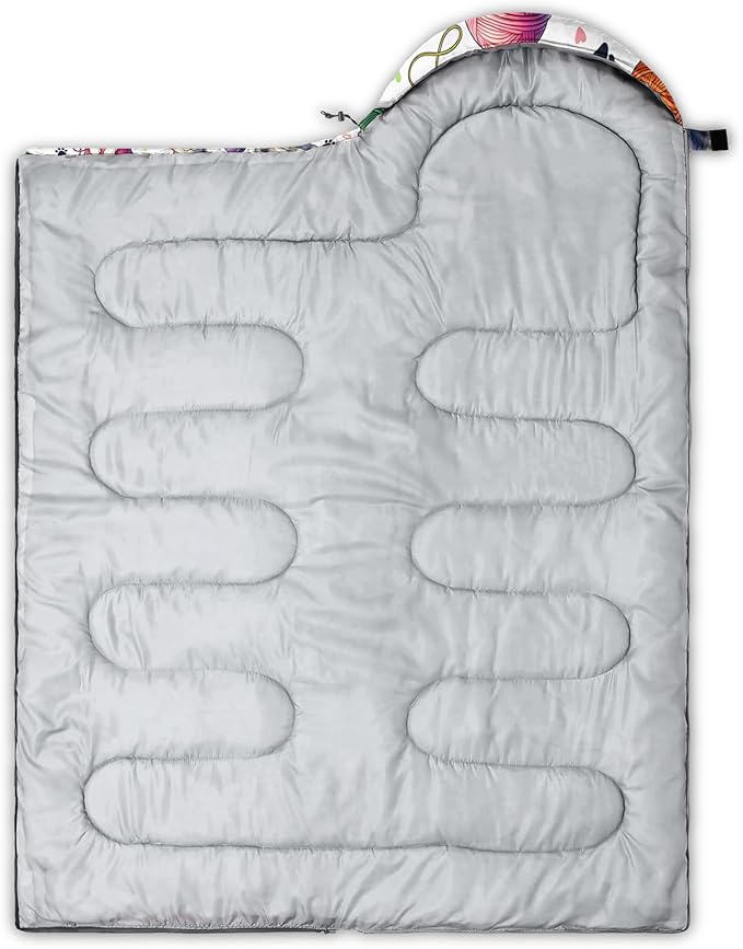 QOOMO Camping Sleeping Bags3 Season Warm &amp Cool WeatherLightweightWaterproof Sleeping Bags for Adults &amp KidsTravelingand OutdoorsCamping Gear Equipment